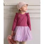 ワンピース お花とリボンのバルーンワンピ(長袖)(100-130cm) キッズ 子供服 女の子