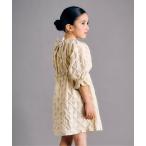 ワンピース バックリボンデザインドットドビーワンピース キッズ 子供服 女の子