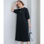 ショッピングパフスリーブ ワンピース 「洗える」ヴィスコースストレッチ パフスリーブ ニットワンピース