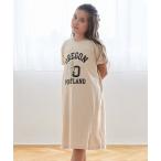 ワンピース キッズ ウサギロゴスリットワンピース キッズ 子供服 女の子