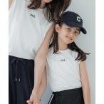 tシャツ キッズ 親子お揃いアソートロゴ刺繍ノースリーブTシャツ キッズ 子供服 女の子