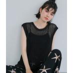 ベスト ジレ クロスチェーンニットジレ レディース