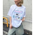 tシャツ 「Disney/ディズニー/ミニーマウス」ヴィンテージ風ピグメントTシャツ レディース