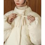 ブルゾン アウター 中綿リボンミドルコート レディース