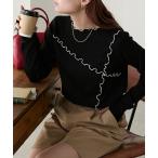 tシャツ 配色メロープリーツリブインナー レディース