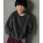 トレーナー  模様入り両面ボアプルオーバー80〜140cm キッズ 子供服 男の子 女の子