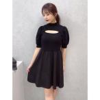 ワンピース デコルテニットワンピース