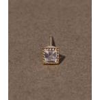 ショッピング天然石 ピアス 「片耳」K10スクエア天然石ピアス「動画あり」 レディース メンズ