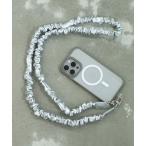 「全機種対応」スマホケースに挟むだけ！ ロング レザー風 ギャザー くしゅくしゅショルダー モバイル ストラップホルダー スマホショルダー ストラップ