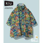 レインコート カッパ KiU/キウ KiU × gsc 総柄 NEW STANDARD RAIN PONCHO レディース メンズ
