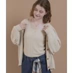 カーディガン 「セットアイテム」ニットカーディガン＆タンクトップ レディース