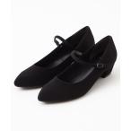 パンプス 「喪服・礼服用」ストラップ付きブラックフォーマルパンプス