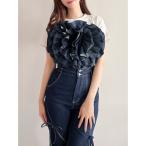 キャミソール モチーフフラワービスチェ