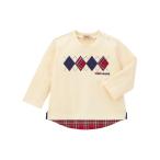 tシャツ アーガイル長袖Ｔシャツ キッズ 子供服 男の子 女の子