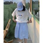 パンツ 「 MEMECLE / メメクル 」ストライプ イージーハーフパンツ レディース メンズ