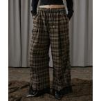 パンツ ダメージチェックパンツ/Damaged Check Pants レディース