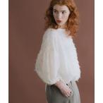 ブラウス シャツ 「WHYTO./ホワイト」ジャカードボリュームブラウス レディース