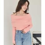 ショッピングオフショルダー ニット セーター オフショルダーニット レディース