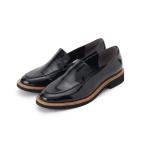 シューズ 「足元すっきり／トレンドアイテム」エナメルローファー レディース