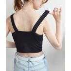 キャミソール カップ付きリブタンクシームレスブラトップ リラックスインナー ヘルシースタイル