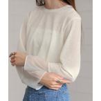 tシャツ 袖シアーベーシックカットソー レディース