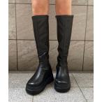 ブーツ 美脚厚底ミドルブーツ レディース