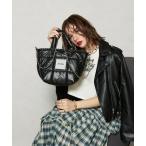 トートバッグ 「jouetie/ジュエティ」メタリックナイロンキルティング　ミニトートバッグ（ボールチェーンショルダー付） レディース