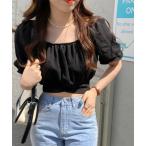 tシャツ バックリボン オフショルダー クロップド丈 トップス レディース レディース