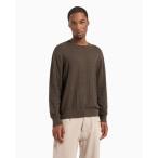 セーター ニット 「A|X アルマーニ エクスチェンジ」オールオーバーロゴステッチ　ニットプルオーバー メンズ