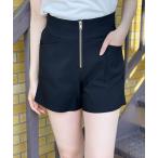  брюки [ZIP акцент × стрейч ] женский высокий талия шорты прекрасный ножек эффект весна лето осень женский 