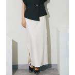 スカート バックジップサイドスリットロングスカート