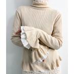 ニット セーター タートルネックフリルニット レディース