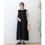 ワンピース ショルダータックノースリーブワンピース