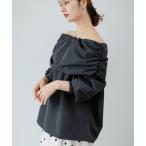 ブラウス シャツ ブロードオフショルブラウス レディース