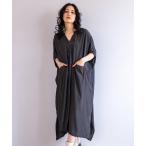 シャツワンピース ワイドシャツワンピース