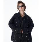 デニムジャケット gジャン OVER DENIM JACKET with PEARL/オーバーデニムジャケットウィズパール レディース