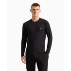 ショッピングアルマーニ tシャツ 「エンポリオ アルマーニ」タイトフィット ラウンジウェアトップス ソフトモダール メンズ