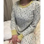 tシャツ 「JEMORGAN / ジェーイーモーガン」花柄ワッフル　クレリッククルーネックロンＴ(PACK入り) レディース