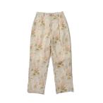 パンツ フラワープリントパンツ レディース