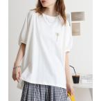 tシャツ デイジープリント ワイドプルオーバー レディース