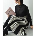 ワンピース サイドストライプニットワンピース