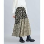 スカート パッチワークフラワープ