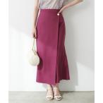 スカート ベコベコ釦ラップキレイめスカート