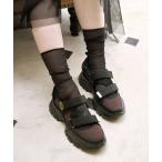 ショッピングソックス 靴下 piedi nudi/ピエディヌーディーSHEER LAME HIGHソックス レディース
