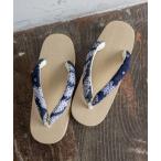 ショッピング下駄 下駄　- 有松絞りの鼻緒 - レディース