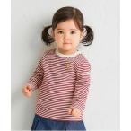 tシャツ 「Everyday Series」ワンポイント ボーダー長袖Tシャツ キッズ 子供服 男の子 女の子
