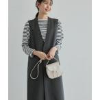 ベスト ジレ スリーブレスロングジレ/セットアップ対応・リンクコーデ レディース