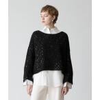 ショッピングスパンコール ニット セーター スパンコールモヘヤプルオーバー レディース