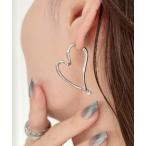 ピアス ワイヤーハートデザインパールピアス-wire heart design pearl pierce- レディース
