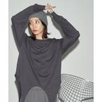 tシャツ フィンガーホールサスペンダーレイヤードロンTEE レディース